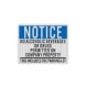 Notice No Drugs Or Alcohol Aluminum Sign (EGR Reflective)