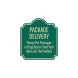 Put Packages In Drop Box Aluminum Sign (HIP Reflective)