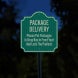 Put Packages In Drop Box Aluminum Sign (HIP Reflective)