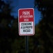 Bilingual Park At Your Own Risk Aluminum Sign (EGR Reflective)
