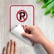 No Parking Symbol Fire Lane Decal (EGR Reflective)