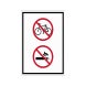 No Smoking, No Biking Corflute Sign (Reflective)