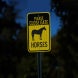 Barn Please Close Gate For Horses Aluminum Sign (HIP Reflective)