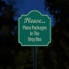 Place Packages In The Drop Box Aluminum Sign (HIP Reflective)
