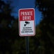 Private Drive Property Under Video Surveillance Aluminum Sign (HIP Reflective)