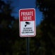 Private Drive Property Under Video Surveillance Aluminum Sign (Diamond Reflective)
