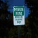 Private Road Resident Parking Aluminum Sign (Diamond Reflective)
