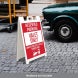 Sidewalk Reserved Parking Corflute Sign (Non Reflective)