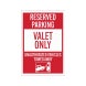 Sidewalk Reserved Parking Corflute Sign (Reflective)