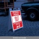 Sidewalk Reserved Parking Corflute Sign (Reflective)