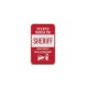Tow Away Reserved Parking For Sheriff Aluminum Sign (Diamond Reflective)