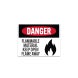 Keep Open Flame Away Decal (Non Reflective)