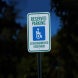 Bilingual Reserved Parking Aluminum Sign (Diamond Reflective)