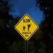 Slow Down Children At Play Diamond Aluminum Sign (EGR Reflective)