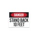 OSHA Danger Stand Back Decal (Non Reflective)