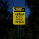 Caution Stay Back 40 Feet Aluminum Sign (EGR Reflective)