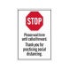 Practice Social Distancing Corflute Sign (Non Reflective)