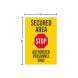 Secured Area Corflute Sign (Non Reflective)