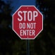 Octagon Stop No Entry Aluminum Sign (EGR Reflective)