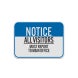 Notice Visitors Must Register Aluminum Sign (Diamond Reflective)