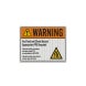 ANSI Warning Arc Flash & Shock Hazard Decal (EGR Reflective)
