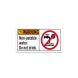 ANSI Warning Non Potable Water Decal (Non Reflective)