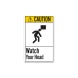 ANSI Caution Low Clearance Decal (Non Reflective)