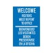 Bilingual Visitors Must Report To Office Corflute Sign (Non Reflective)