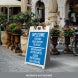 Bilingual Visitors Must Report To Office Corflute Sign (Non Reflective)
