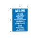Bilingual Visitors Must Report To Office Corflute Sign (Non Reflective)