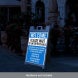 Sidewalk Welcome Please Wait To Enter Patio Area Corflute Sign (Reflective)