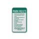 Park Rules Park For Use By Residents Only Aluminum Sign (Diamond Reflective)