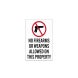 No Firearms Or Weapons Allowed Property Decal (Non Reflective)