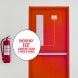 Emergency Exit Alarm Decal (Non Reflective)