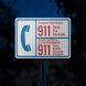 Bilingual Emergency Phone Number Aluminum Sign (EGR Reflective)