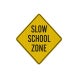Warning Slow School Zone Aluminum Sign (EGR Reflective)