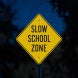 Warning Slow School Zone Aluminum Sign (EGR Reflective)