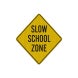 Warning Slow School Zone Aluminum Sign (HIP Reflective)