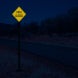Warning Path Closed Aluminum Sign (HIP Reflective)