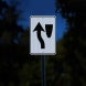 Keep Left Symbol Aluminum Sign (HIP Reflective)