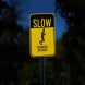 Slow Runners On Road Aluminum Sign (HIP Reflective)