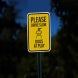 Please Drive Slow Dogs At Play Aluminum Sign (EGR Reflective)