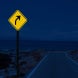 Right Curve Aluminum Sign (HIP Reflective)