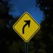 Right Curve Aluminum Sign (HIP Reflective)