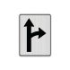 Right & Straight Thru Aluminum Sign (EGR Reflective)