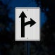 Right & Straight Thru Aluminum Sign (EGR Reflective)