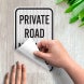Private Road No Thru Traffic Decal (EGR Reflective)