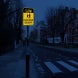 Slow Pedestrian Crossing Aluminum Sign (EGR Reflective)