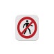 Pedestrian Symbol Aluminum Sign (Diamond Reflective)