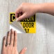 OSHA Open Door Slowly Decal (Non Reflective)